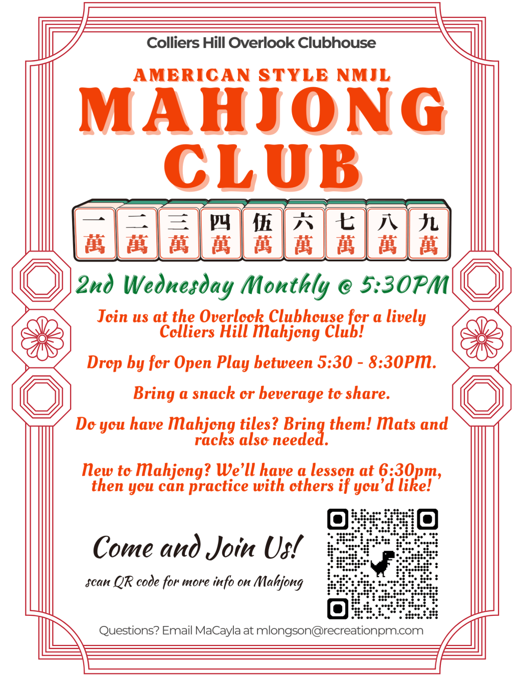 Colliers Hill – Mahjong Club