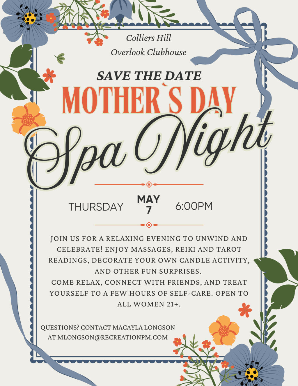 Colliers Hill – Mother’s Day Spa Night